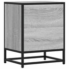 Comodini 2pz Grigio Sonoma 40x31x50cm Legno Multistrato Metallo