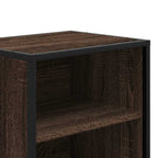 Comodino Rovere Marrone 40x31x50 cm Legno Multistrato e Metallo