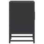 Comodino Nero 40x31x50 cm Legno Multistrato e Metallo