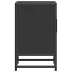 Comodini 2pz Neri 40x31x50 cm Legno Multistrato Metallo