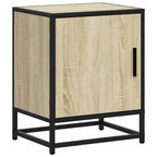 Comodino Rovere Sonoma 40x31x50 cm Legno Multistrato e Metallo