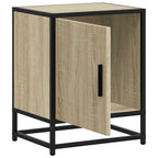 Comodino Rovere Sonoma 40x31x50 cm Legno Multistrato e Metallo