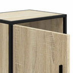 Comodino Rovere Sonoma 40x31x50 cm Legno Multistrato e Metallo