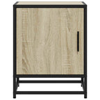Comodini 2pz Rovere Sonoma 40x31x50cm Legno Multistrato Metallo