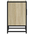 Comodini 2pz Rovere Sonoma 40x31x50cm Legno Multistrato Metallo