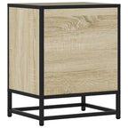Comodini 2pz Rovere Sonoma 40x31x50cm Legno Multistrato Metallo