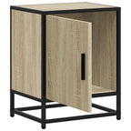 Comodini 2pz Rovere Sonoma 40x31x50cm Legno Multistrato Metallo