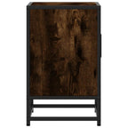 Comodini Rovere Fumo 2 pz 40x31x50 cm Legno Multistrato Metallo