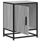 Comodino Grigio Sonoma 40x31x50 cm Legno Multistrato e Metallo
