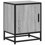 Comodini 2pz Grigio Sonoma 40x31x50cm Legno Multistrato Metallo