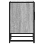 Comodini 2pz Grigio Sonoma 40x31x50cm Legno Multistrato Metallo