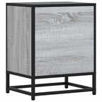 Comodini 2pz Grigio Sonoma 40x31x50cm Legno Multistrato Metallo