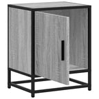 Comodini 2pz Grigio Sonoma 40x31x50cm Legno Multistrato Metallo
