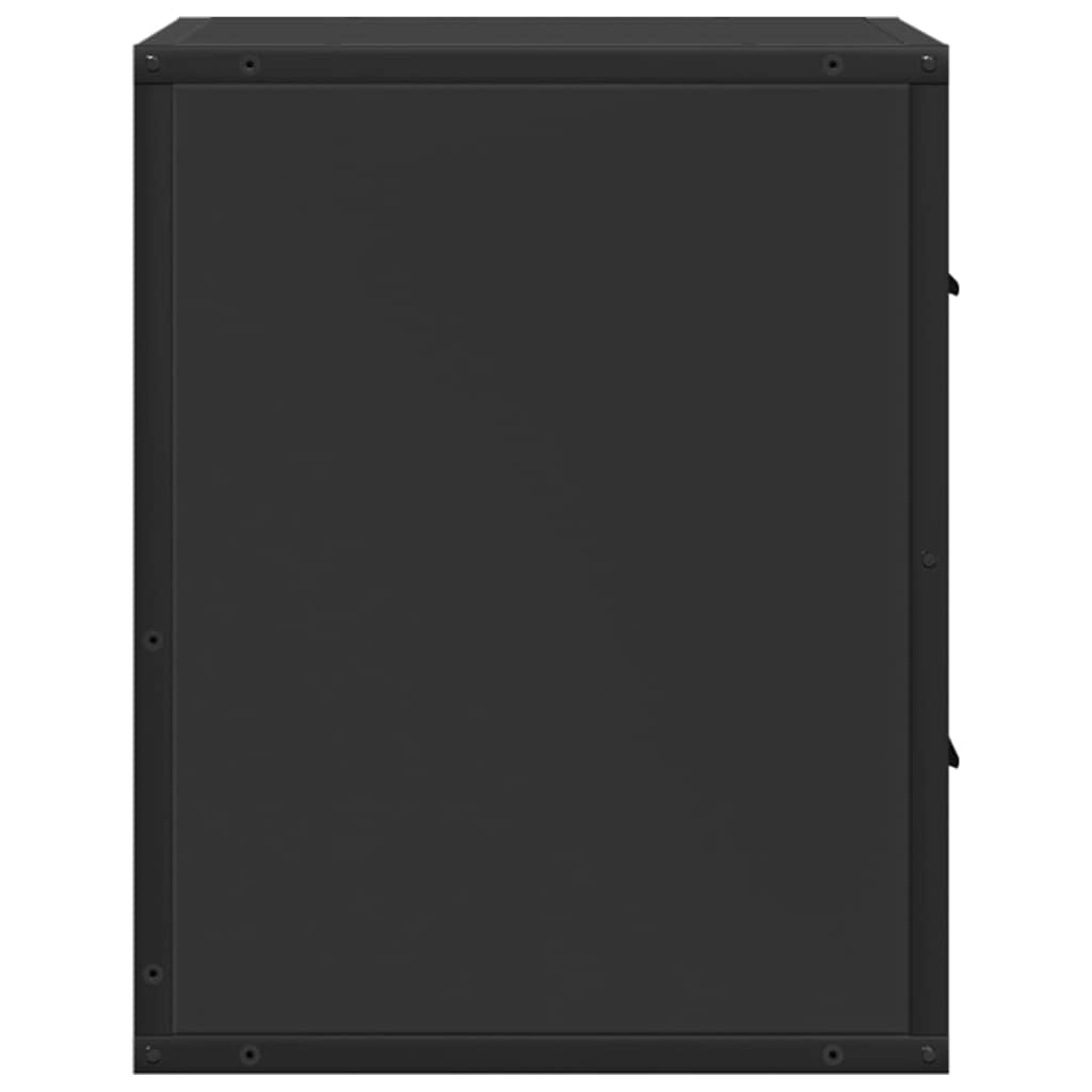 Comodino a Muro Nero 40x31x39,5 cm