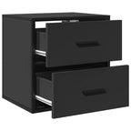 Comodino a Muro Nero 40x31x39,5 cm