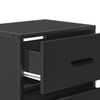 Comodino a Muro Nero 40x31x39,5 cm
