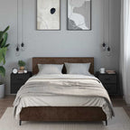 Comodini a Muro 2 pz Nero 40x31x39,5 cm