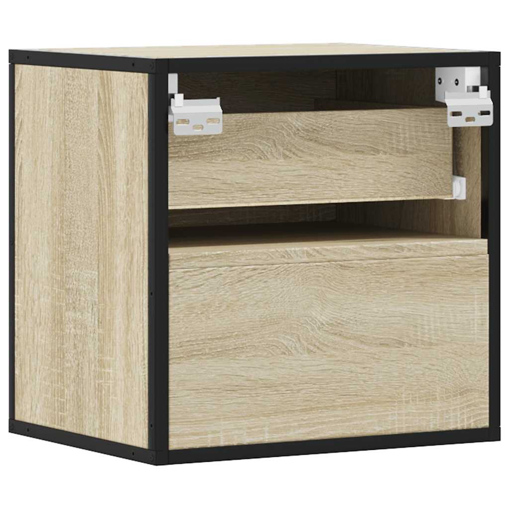 Comodino a Muro Rovere Sonoma 40x31x39,5 cm