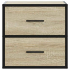 Comodini a Muro 2 pz Rovere Sonoma 40x31x39,5 cm