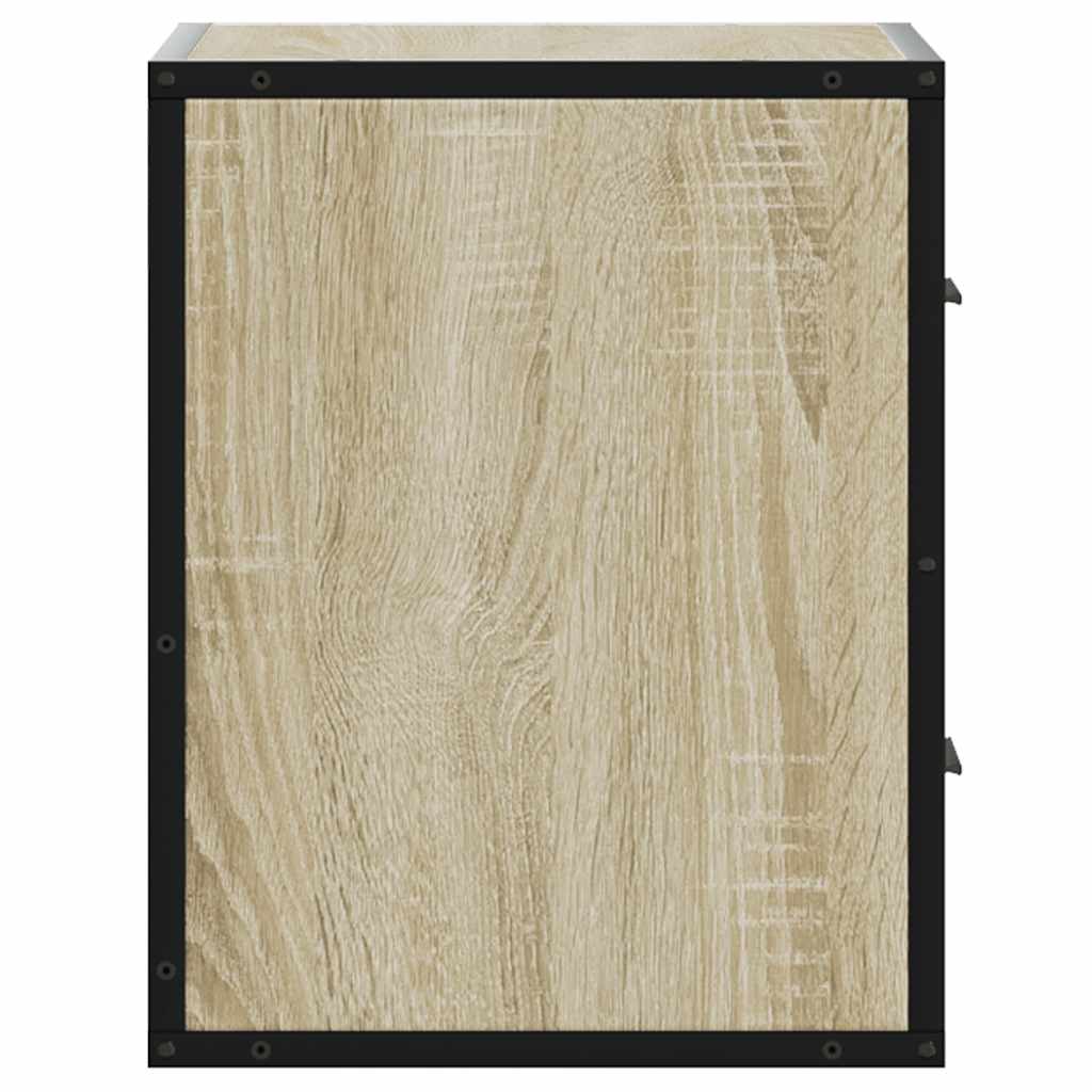 Comodini a Muro 2 pz Rovere Sonoma 40x31x39,5 cm