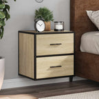 Comodini a Muro 2 pz Rovere Sonoma 40x31x39,5 cm