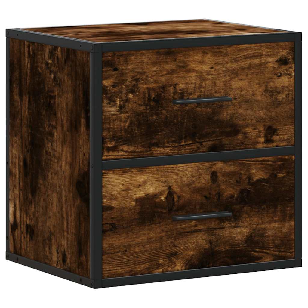 Comodino a Muro Rovere Fumo 40x31x39,5 cm