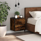 Comodino a Muro Rovere Fumo 40x31x39,5 cm