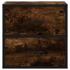 Comodino a Muro Rovere Fumo 40x31x39,5 cm