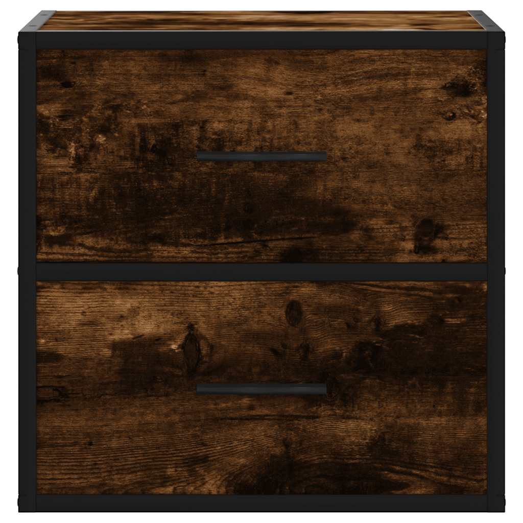 Comodino a Muro Rovere Fumo 40x31x39,5 cm