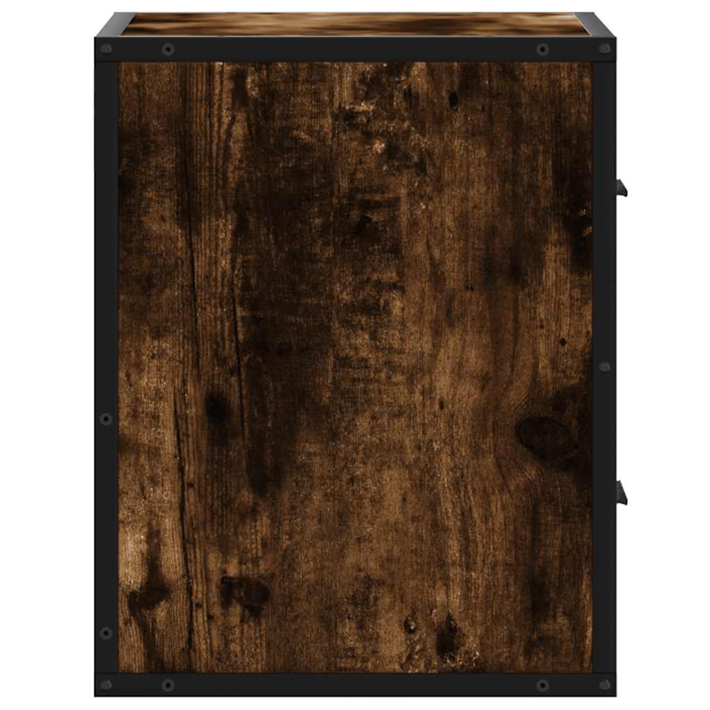 Comodino a Muro Rovere Fumo 40x31x39,5 cm