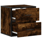 Comodino a Muro Rovere Fumo 40x31x39,5 cm