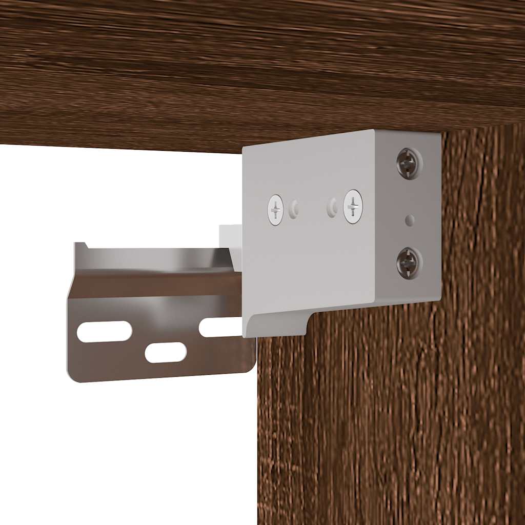 Comodino a Muro Rovere Fumo 40x31x39,5 cm