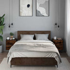 Comodini a Muro 2 pz Rovere Fumo 40x31x39,5 cm