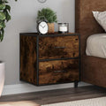 Comodini a Muro 2 pz Rovere Fumo 40x31x39,5 cm