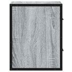 Comodino a Muro Grigio Sonoma 40x31x39,5 cm