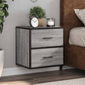 Comodino a Muro Grigio Sonoma 40x31x39,5 cm
