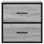 Comodini a Muro 2 pz Grigio Sonoma 40x31x39,5 cm