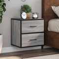 Comodini a Muro 2 pz Grigio Sonoma 40x31x39,5 cm