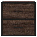 Comodini a Muro 2 pz Rovere Marrone 40x31x39,5 cm