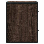 Comodini a Muro 2 pz Rovere Marrone 40x31x39,5 cm