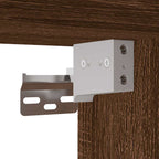 Comodini a Muro 2 pz Rovere Marrone 40x31x39,5 cm