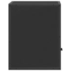 Comodini a Muro 2 pz Nero 40x31x39,5 cm