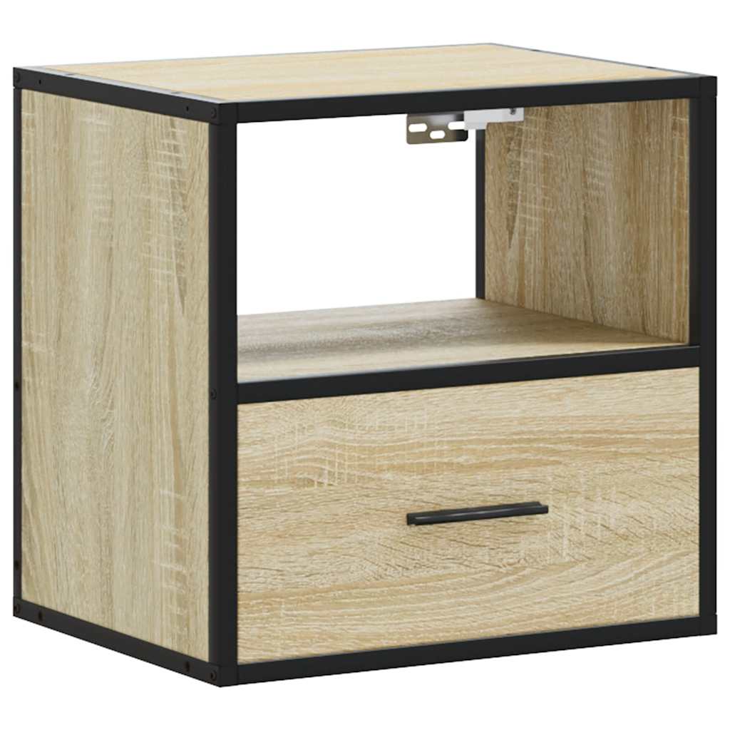 Comodino a Muro Rovere Sonoma 40x31x39,5 cm