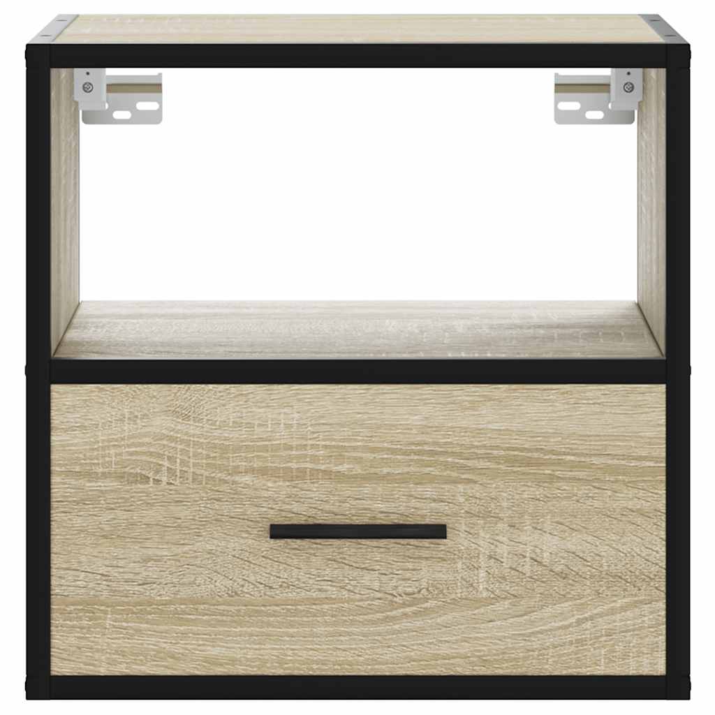 Comodino a Muro Rovere Sonoma 40x31x39,5 cm