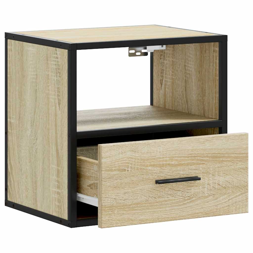 Comodino a Muro Rovere Sonoma 40x31x39,5 cm