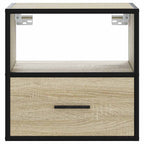 Comodini a Muro 2 pz Rovere Sonoma 40x31x39,5 cm