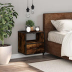 Comodino a Muro Rovere Fumo 40x31x39,5 cm