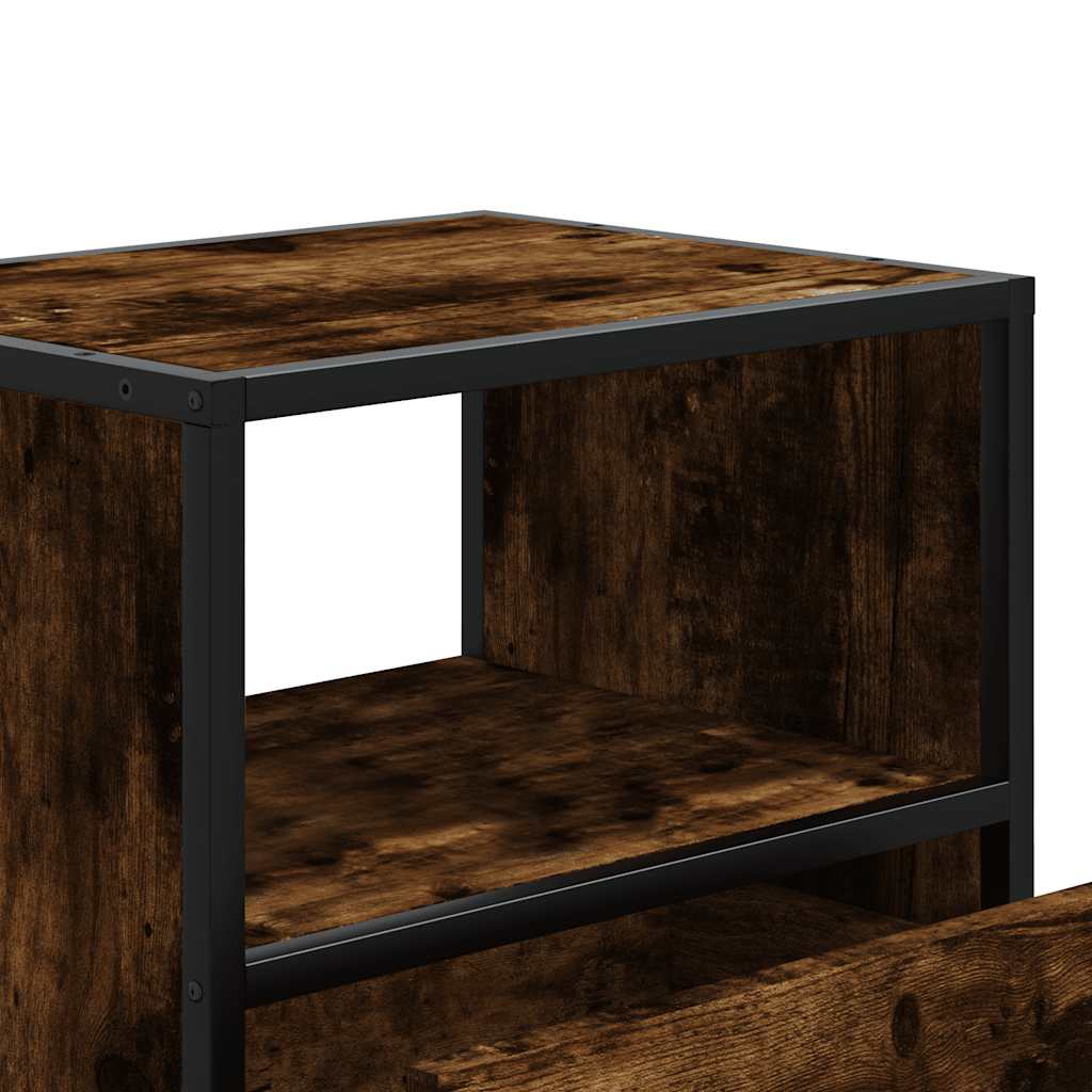 Comodino a Muro Rovere Fumo 40x31x39,5 cm