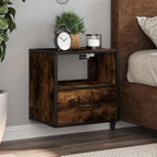 Comodino a Muro Rovere Fumo 40x31x39,5 cm