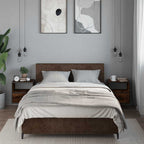 Comodini a Muro 2 pz Rovere Fumo 40x31x39,5 cm